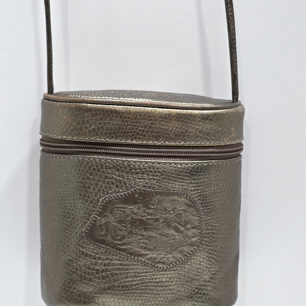 Vintage Carlos Falchi Metallic Embossed Bag